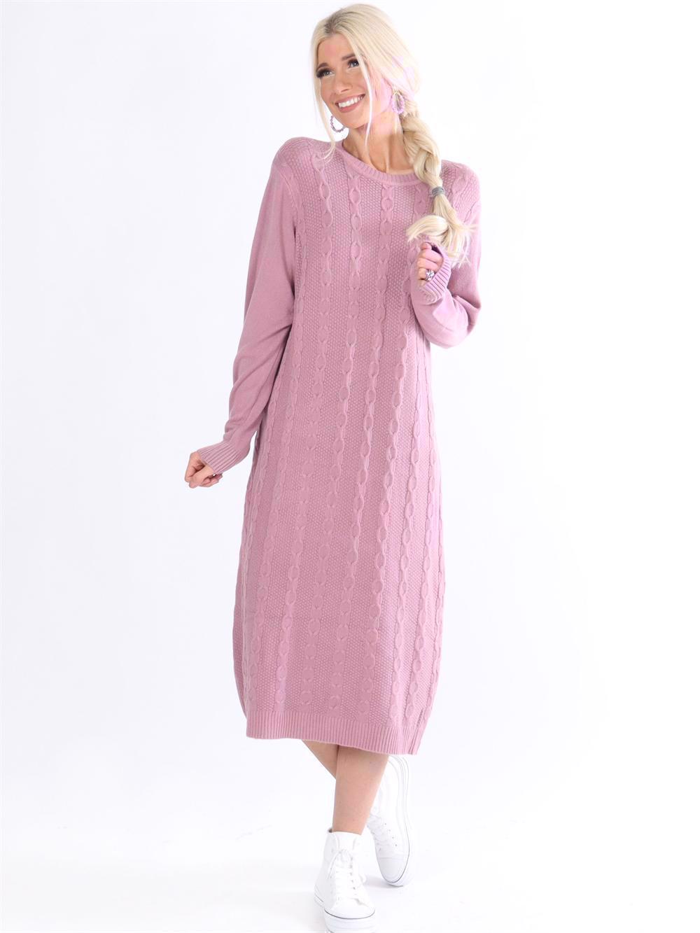 Melanie - Svart mjuk stickad klänning med stretch